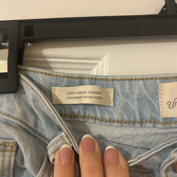 Universal Thread High Rise Light Blue Jeans with Rips - Picture 4 of 5